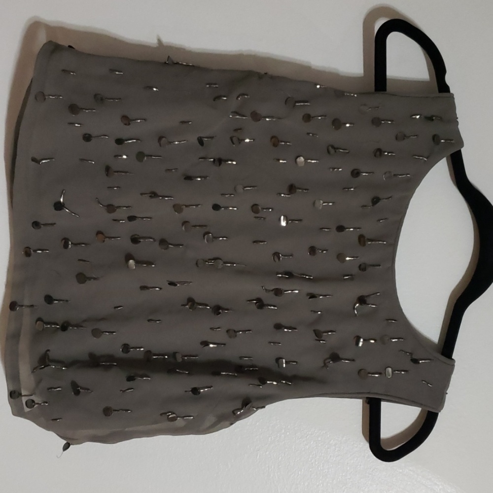 Sequined crop top
